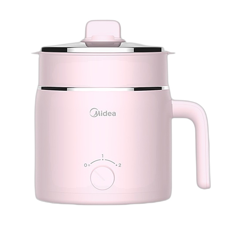 美的(Midea)多功能锅智能电煮锅迷你锅电火锅低功率双层学生宿舍煮面带蒸屉1.2L迷你MC-DY16Easy102