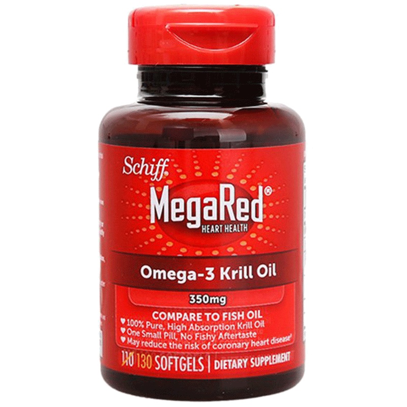 [守护心血管]Schiff/旭福 MEGARED 旭福 欧米茄3深海磷虾油软胶囊瓶装130粒/瓶单件净重200g
