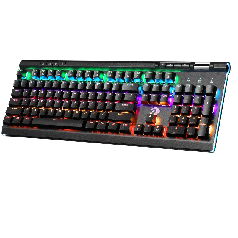 达尔优牧马人机械键盘EK812有线笔记本台式电脑通用LOL吃鸡游戏青轴黑轴茶轴红轴金属电竞办公家用