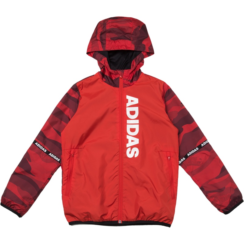 ADIDAS阿迪达斯 2019春季 男童运动休闲外套 中童大童连帽防风夹克 DW5919