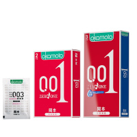 岡本超薄避孕套5片数字组合装 003贴身超薄 2片001超润滑3片 男女成人计生用品情趣延时安全套