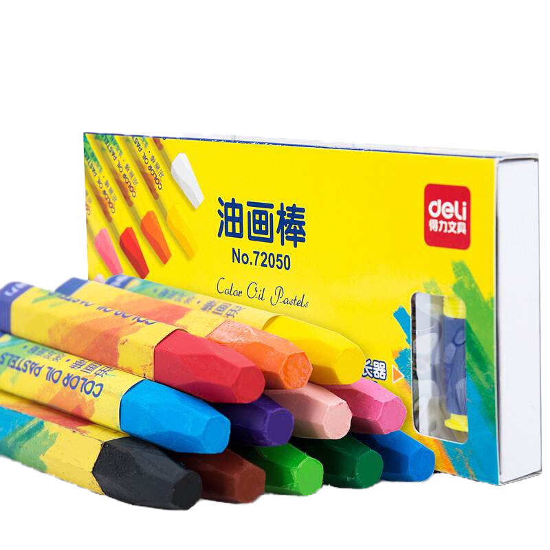 得力(deli) M 72050油画棒(混)(12色/盒)