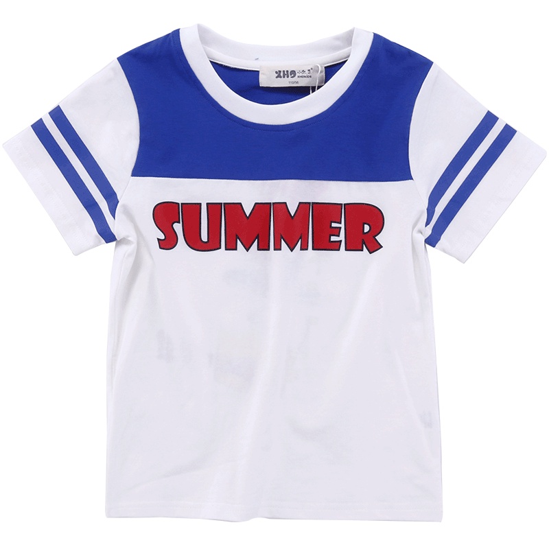 商场同款小红豆男童短袖T恤2019夏装新款儿童半袖洋气体恤上衣潮