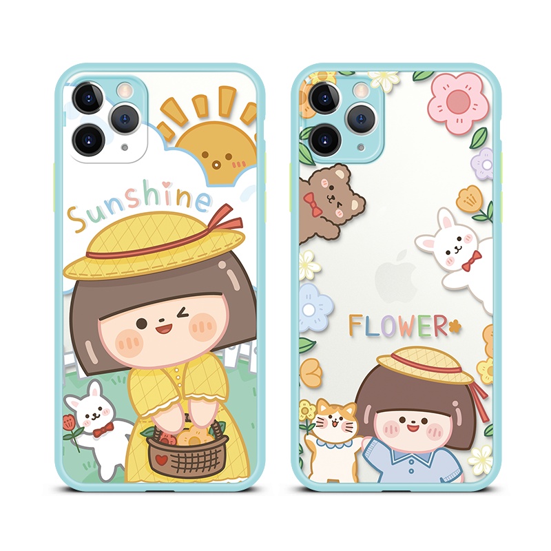 圆圆君采花iphone12苹果11手机壳x透明8plus新XR女款12promax可爱