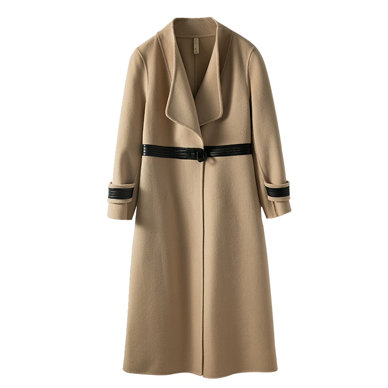 恒源祥女士羊毛大衣女2020新款中长款休闲韩版毛呢外套