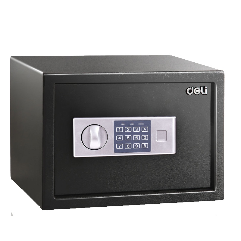 得力(deli) 92620 保险柜 高25cm小型入墙入柜保险箱 办公家用电子密码保管箱