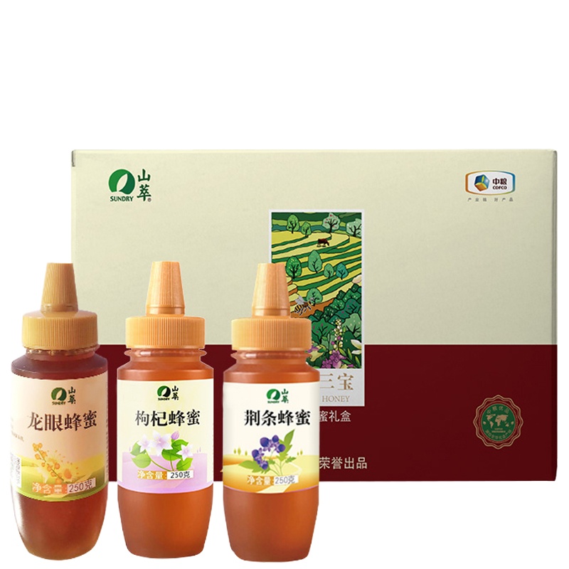 中粮“山萃吉祥三宝”蜂蜜 礼盒