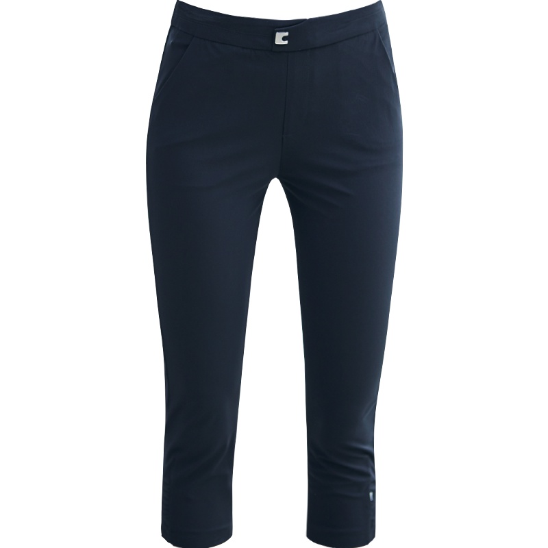 娅丽达女裤2019夏款七分铅笔裤女休闲显瘦黑色薄款八分裤子小脚T2006