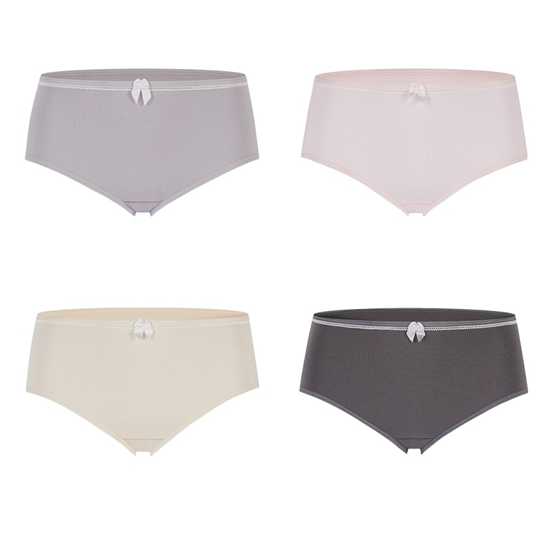 国民男装相思鸟四季新款纯色蝴蝶结低腰 四条装 女