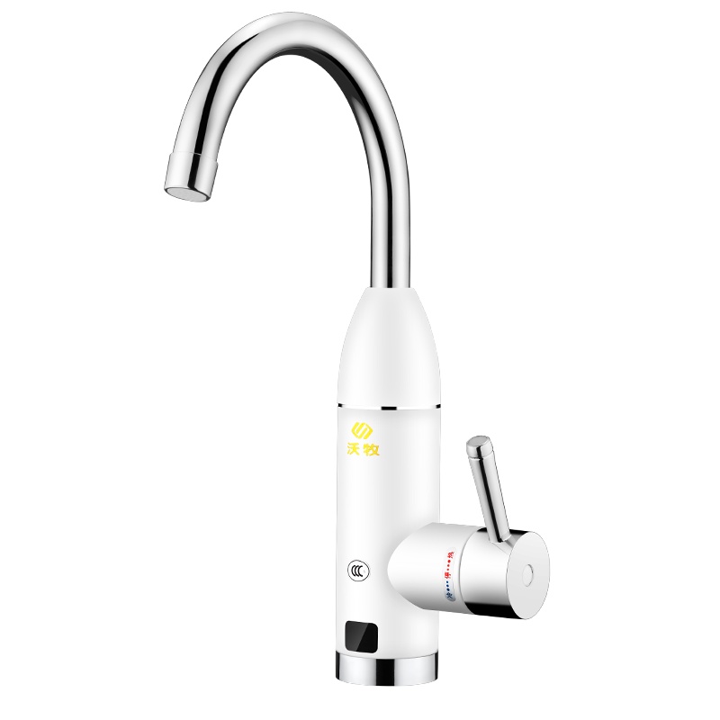 沃牧 WM-001-D2 电热水龙头下进水白色竖款