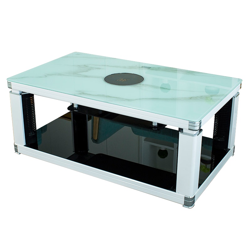 航火电暖炉电暖桌RW-60BCT-SJ-I升降电暖茶几家用电取暖器烤火炉电炉子茶几大理石纹128*70*55-73CM