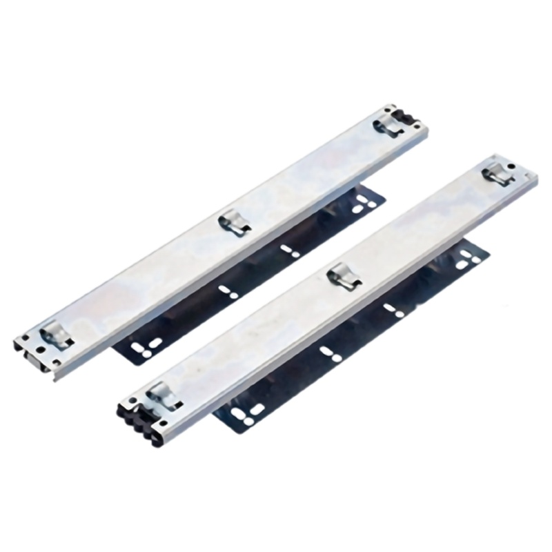 橱柜拉篮轨道如华福禄加厚三节滑轨厨房拉篮阻尼导轨抽屉侧装阻尼导轨_390长加厚通用轨道送螺丝