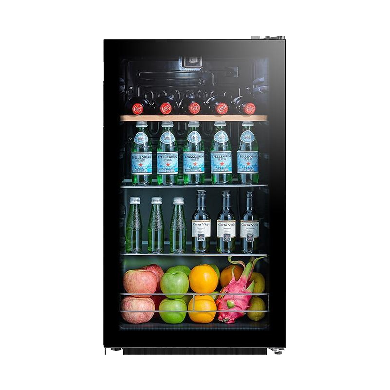 美的(Midea)95升 家用红酒柜冰吧 冷藏雪茄酒柜 一级能效 宽幅控温玻璃冰柜 JC-95GMA(E)