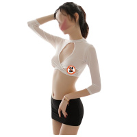 女士情趣内衣女警护士制服套装性感诱惑破洞开档露乳免脱丝袜透明连体衣蕾丝吊带连衣裙学生三点式女式情趣睡衣长夜漫漫成人性用品
