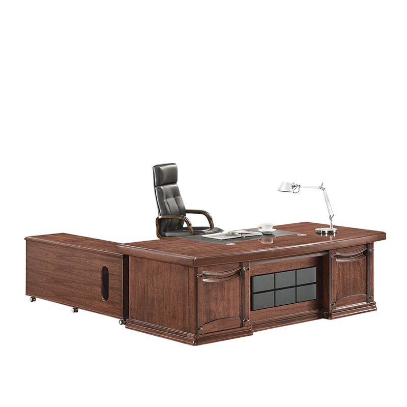 盛世之家 办公家具老板桌大班台椅主管桌实木贴皮大班台经理桌 中班台P-N2K201