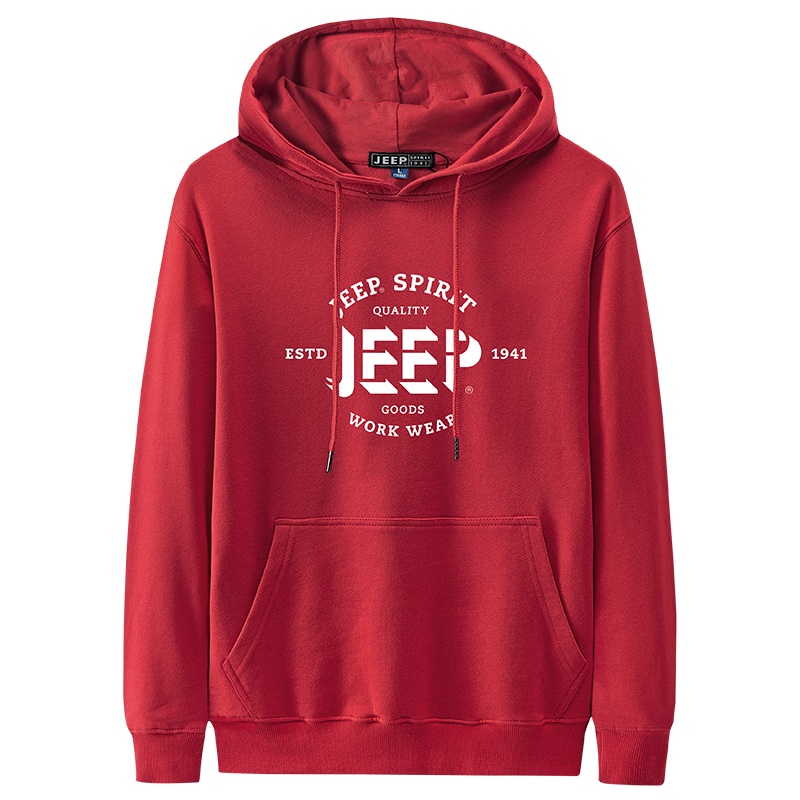 JEEP SPIRIT吉普卫衣男2021秋季新款宽松百搭慵懒风学生印花连帽男士卫衣