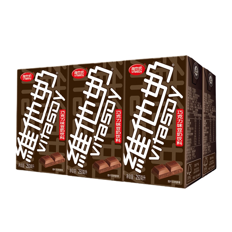 维他奶巧克力豆奶 250ml*6盒