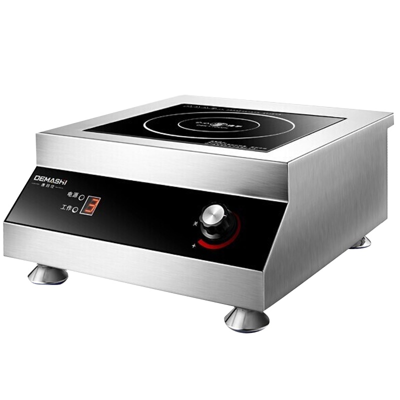 德玛仕 DEMASHI 大功率商用电磁炉商业电磁灶电池炉 5000W凹面平面套装[TT-5000N+TC-5000N]