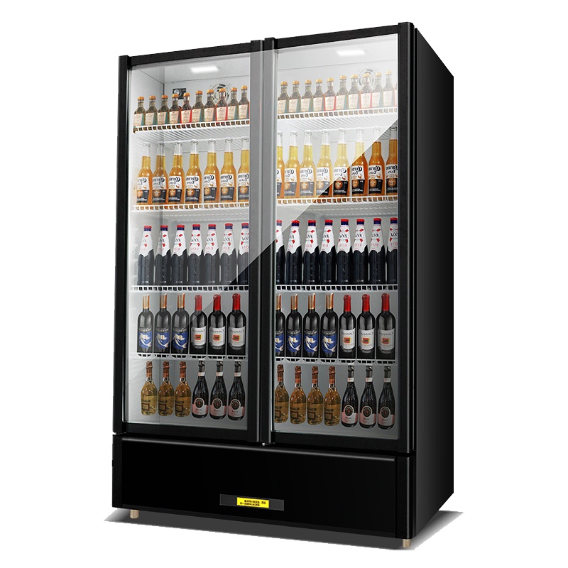 飞天鼠(FTIANSHU) 展示柜饮料柜商用冰柜超市冰箱冷藏柜保鲜柜500L双门无灯箱