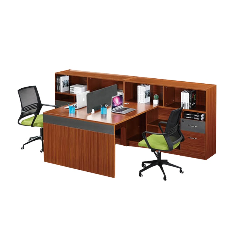 [理政]板式办公桌 简约现代 电脑桌 办公家具 屏风办公桌 两人工作位 屏风电脑桌 职员桌