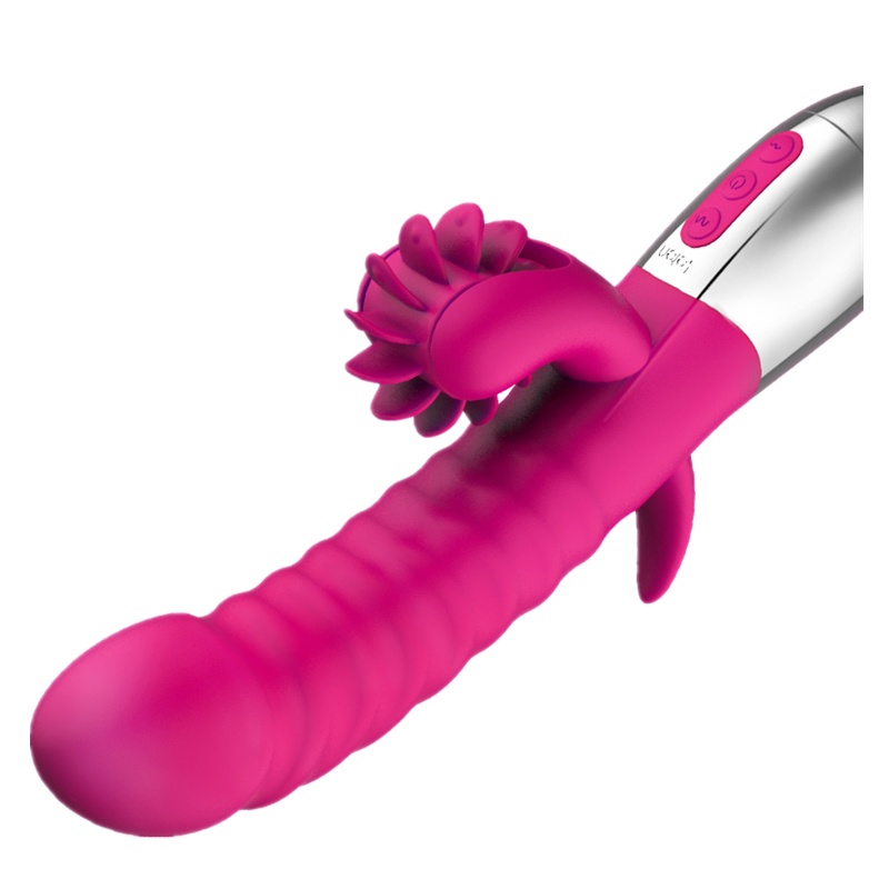 雷霆全自动充电智能加温热伸缩震动棒女用自慰器仿真阳具轮舌舔器女性系列成人情趣性玩具用品无线跳蛋情爱玩具