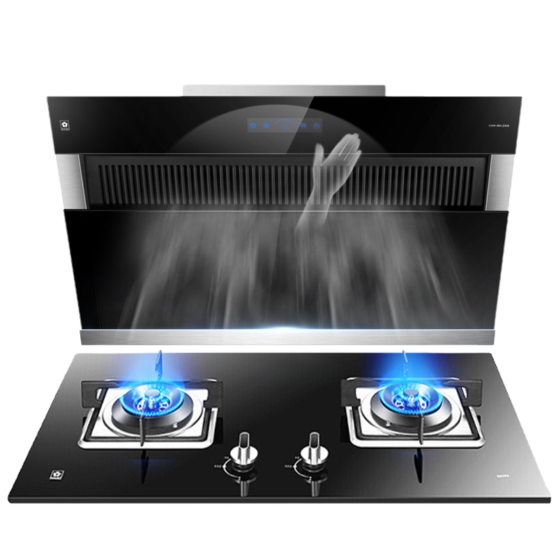 樱花(SAKURA)烟灶套餐侧吸式抽油烟机燃气灶自动清洁双层油网吸油烟煤气灶台烟灶自营厨电套装JA06+BGC1T天然气