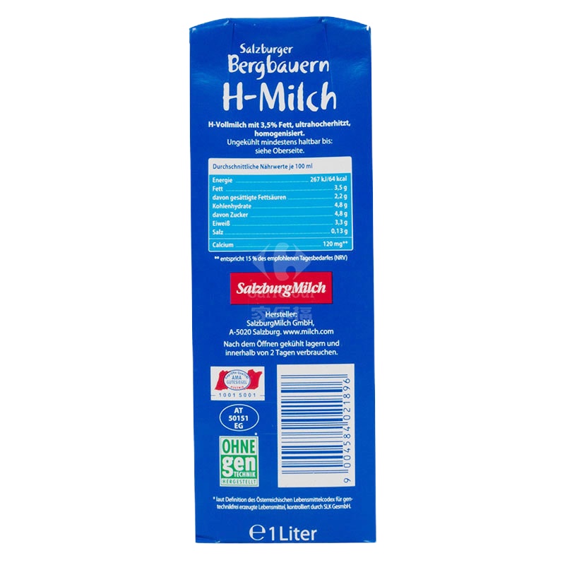 萨尔茨堡全脂牛奶1L