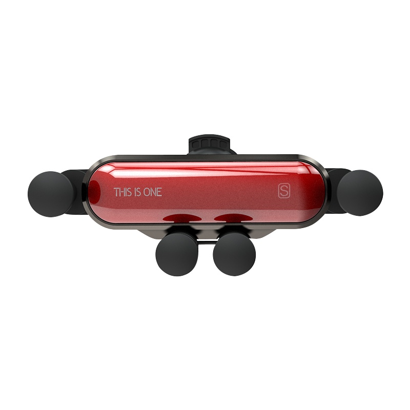 COY车载手机支架汽车导航支架出风口卡扣式重力通用支架华为小米苹果 一条S(五金版)重力车载支架(墨尔本红)