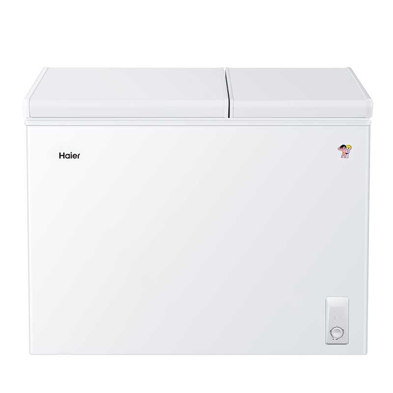 海尔(Haier)210升家用商用卧式冰柜冷柜冷藏柜冷冻柜小冰箱 大冷冻小冷藏 双温双箱 一级能效 FCD-210XDB