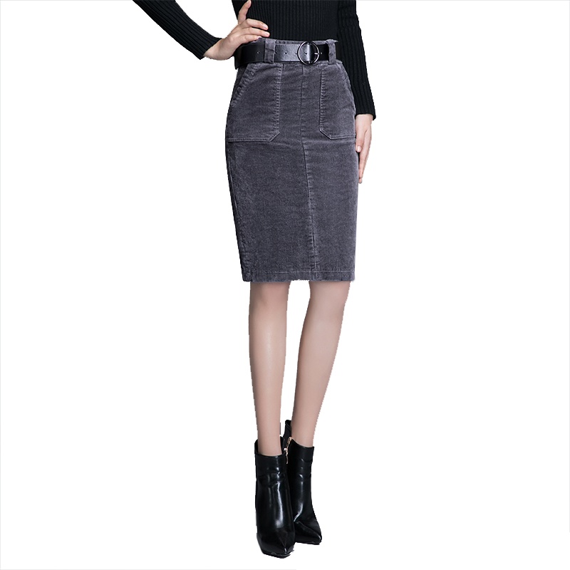 丝柏舍冬装女2019时尚韩版高腰包臀显瘦中款半身裙S84R1056B