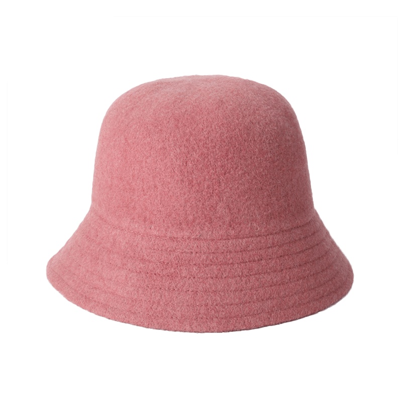 骆驼韩版百搭保暖羊毛渔夫帽