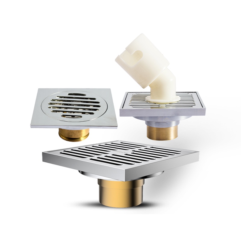 四季沐歌【四季沐歌】地漏 全铜地漏 直落式铜质防臭防虫地漏 4英寸加厚铜材防臭洗衣机地漏芯 地漏套装