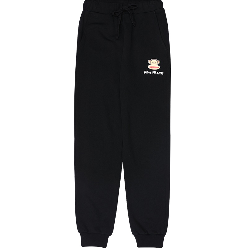 Paul Frank/大嘴猴2020秋季新款裤子女韩版黑色潮束脚印花休闲裤