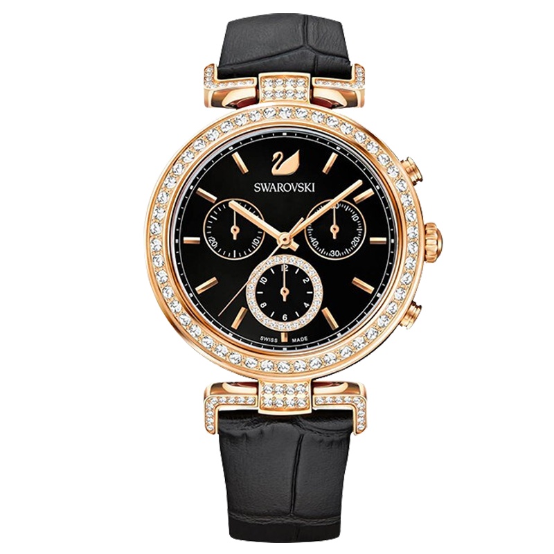 施华洛世奇（SWAROVSKI）休闲时尚皮带女手表 学生镶钻星空ins风石英欧美女腕表