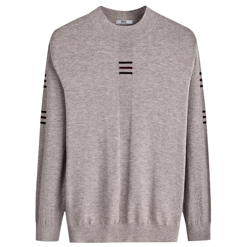 雪中飞秋冬新款男士羊毛衫时尚休闲圆领套头上衣