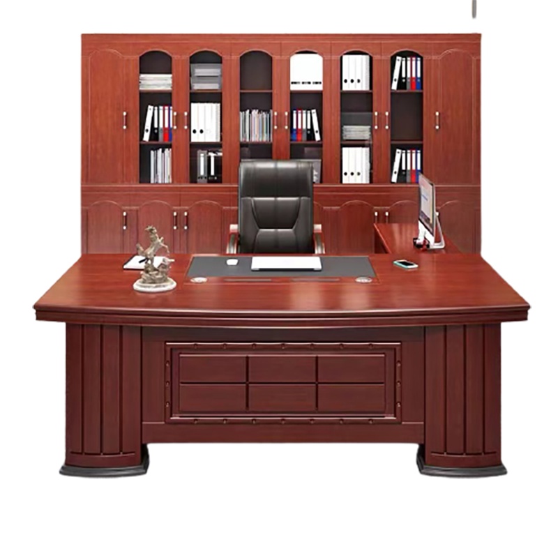 质凡油漆办公桌新中式办公班台老板桌