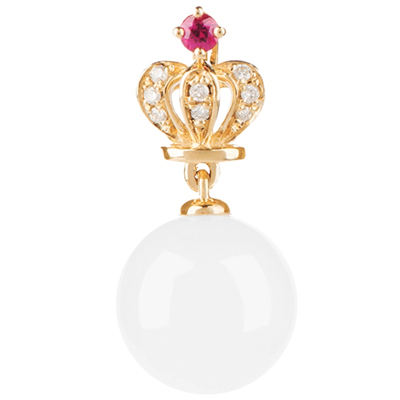 金一18K金圆舞曲女士款和田玉吊坠赠银链(定价)KJDZ155