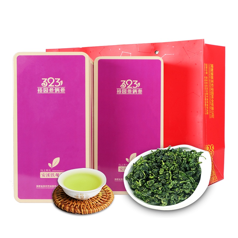 裕园茶 乌龙茶安溪铁观音茶叶清香型新茶铁盒装 250g