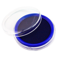 得力(deli)9863圆形快干印台 印泥 会计财务专用 6个装 蓝色