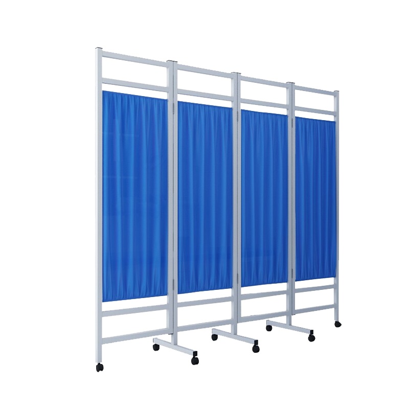 医用屏风隔断移动折叠折屏带轮客厅美容院遮挡布艺折屏卫生室诊所医院布艺帘子五扇