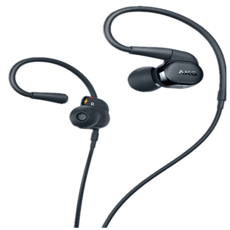 AKG N30 耳挂入耳式耳机 手机耳机 圈铁混合 高解析可换线 HIFI音乐耳机 银色