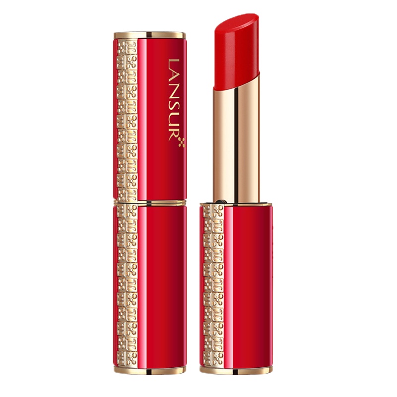 兰瑟真丝派水亮锁色唇膏小红管口红故宫学生款女小众品牌正品官方旗舰店中国红