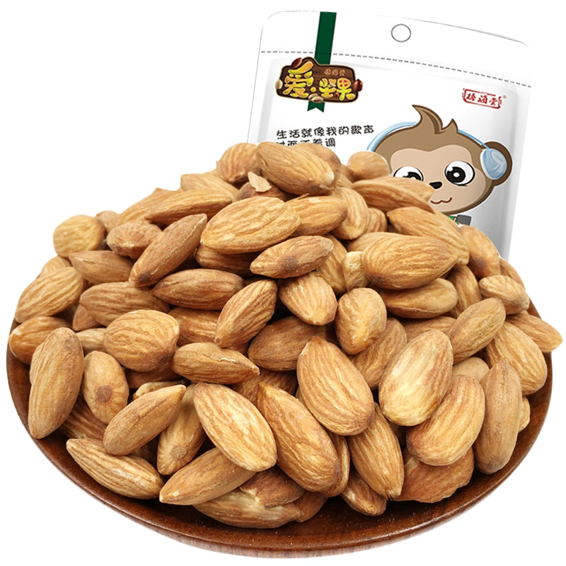 [榛海堂 扁桃仁100g]巴旦木仁办公室零食巴坦木原味熟巴达木大杏仁坚果炒货休闲零食特产小吃网红干果