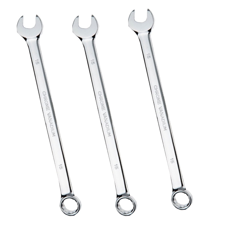 钢盾 两用扳手 公制精抛光两用加长扳手15mm S017115