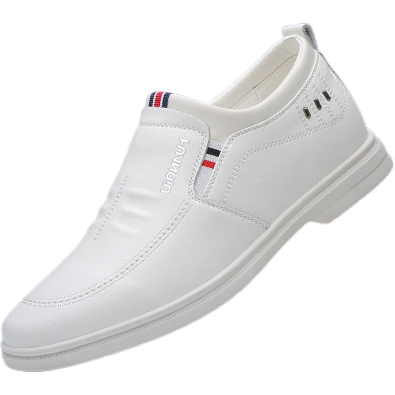 环球新款休闲皮鞋夏男士办公室日常休闲高档工作鞋防滑耐磨单鞋