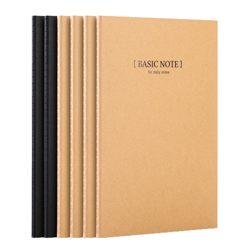 得力(deli)6本B560张牛皮纸软抄本 缝线记事本笔记本子文具办公用品 33387