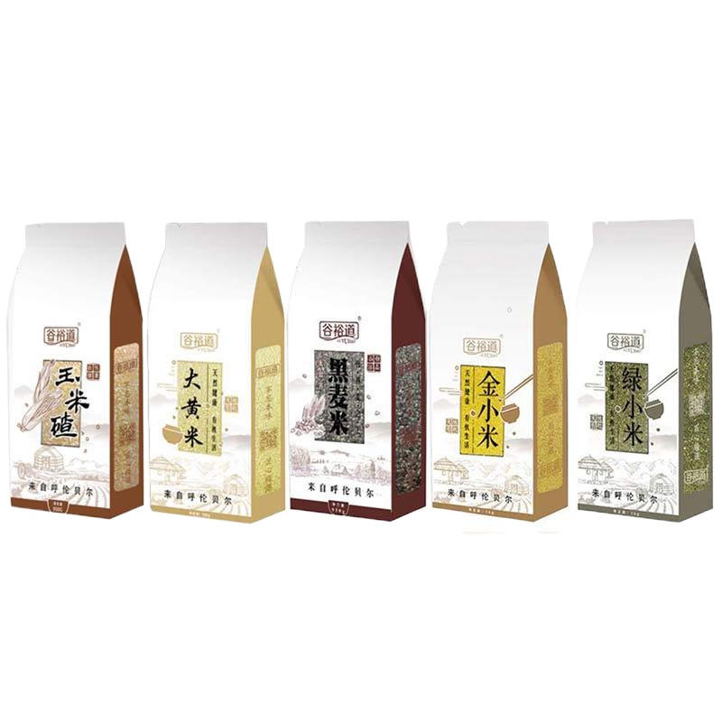 谷裕道 黑麦米950g+大黄米980g+有机绿小米1000g+有机金小米1000g+天然玉米碴950g 五种杂粮礼盒装