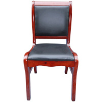 皇室美居 会议椅实木椅子会议配套椅子电脑椅棋牌四脚椅办公椅 图片色