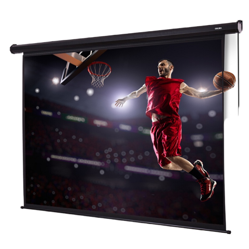 得力(deli) 50498 幕布 120英寸 电动16:10投影幕布/投影仪幕布/投影幕/投影机幕布(含安装)