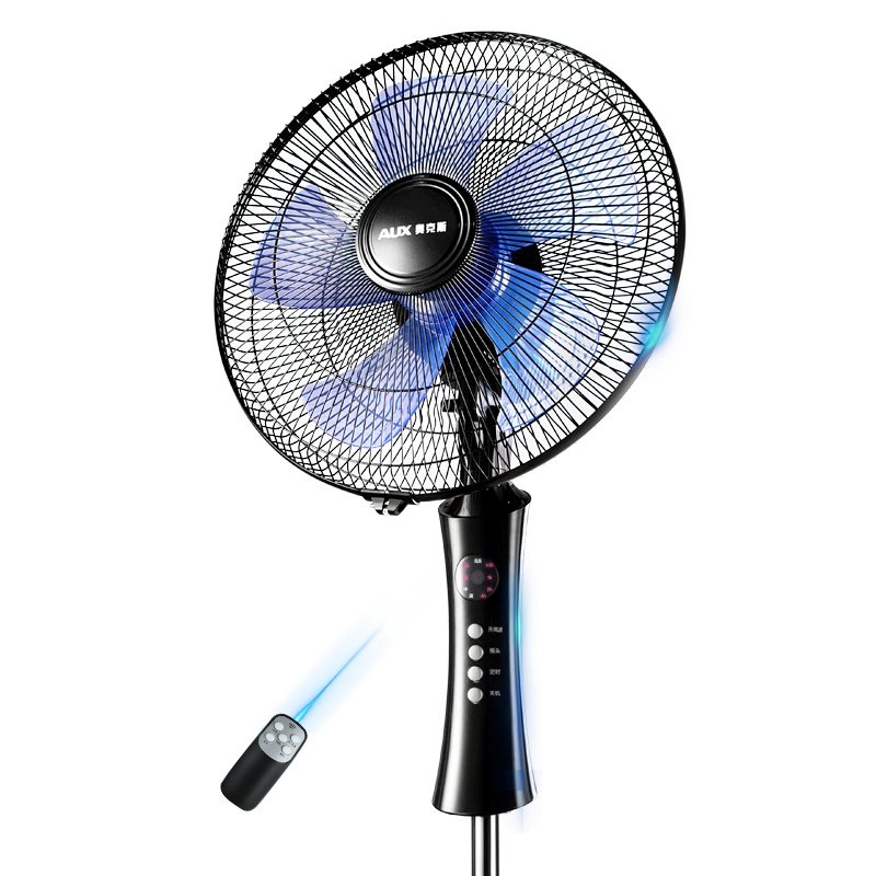 奥克斯(AUX)电风扇家用远程遥控节能风扇 床头办公室立式五叶落地扇 FS1603RC
